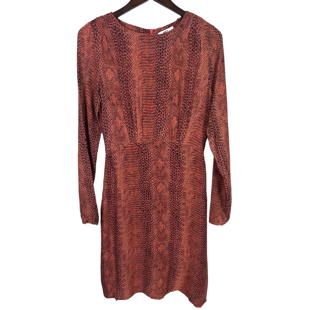 Revolve MKT Studio Rimik Snake Print Long Sleeve Dress 36